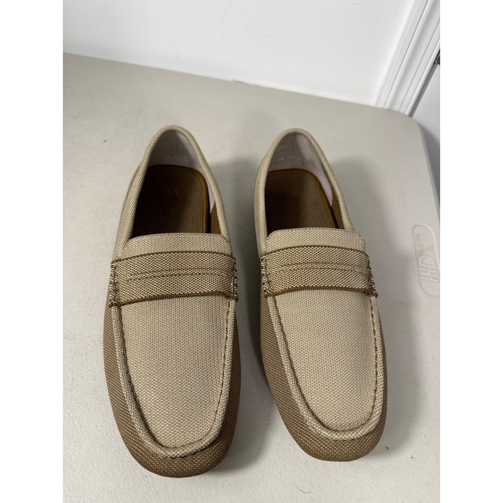Rothys Mens The Driver Loafer Sand Brown Knit Slip On Driving Shoes size 12